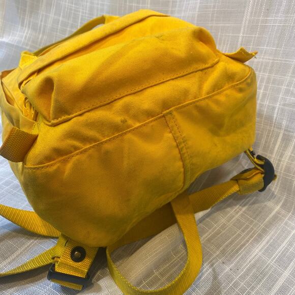 Fjallraven Re-Kanken Yellow Small Backpack 23548 Everyday Pack Pockets Embroider main image 8